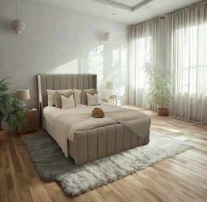 Liza Winged Panel Bed Frame