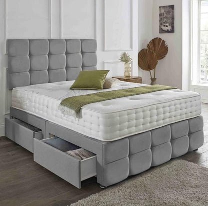 Henry Multi Cube Chesterfield Divan Bed