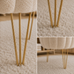 Modern Teddy Fleece Baby Bassinet With Hairpin Golden Legs