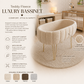 Modern Teddy Fleece Baby Bassinet With Hairpin Golden Legs