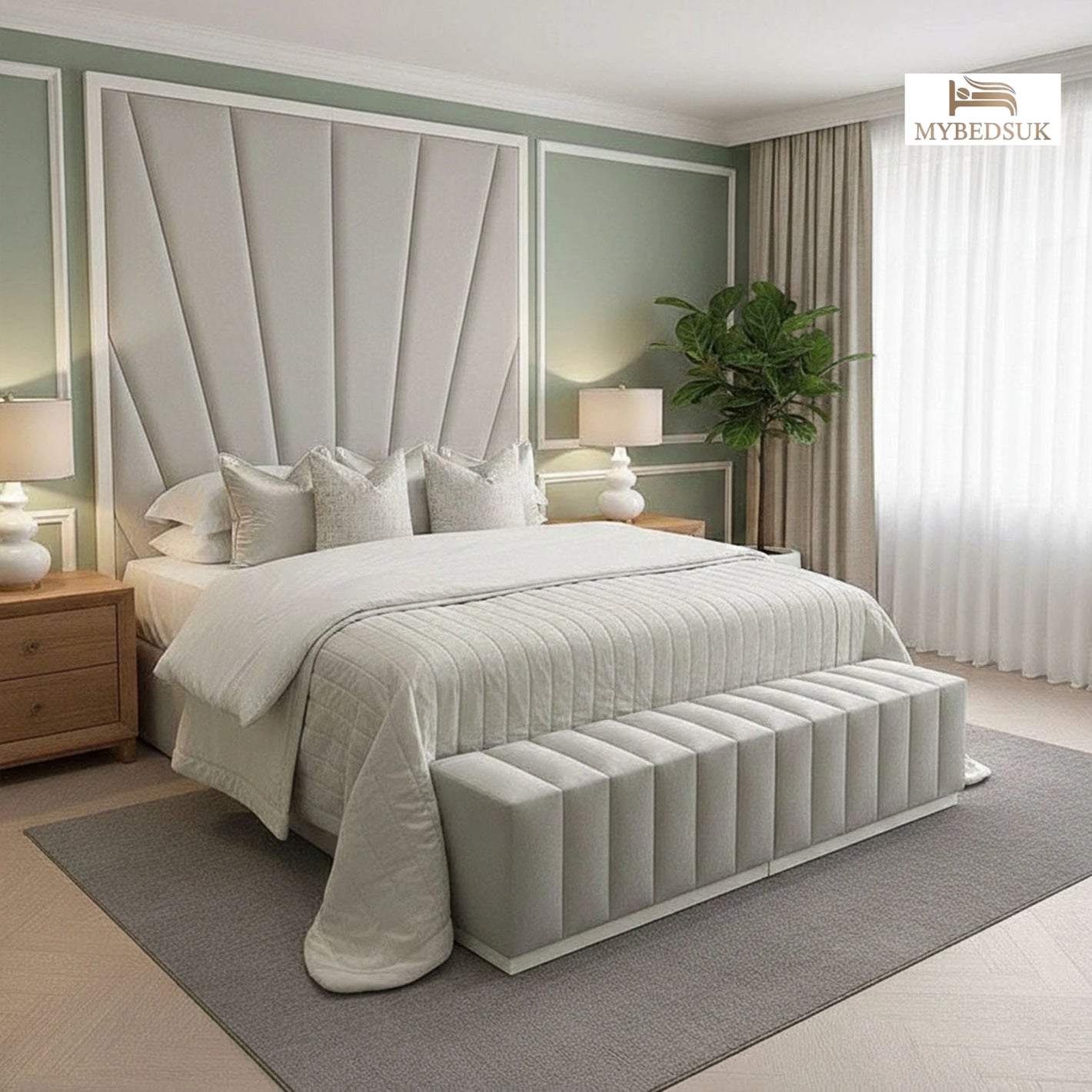 Chicago Bed Frame With Tall Headboard