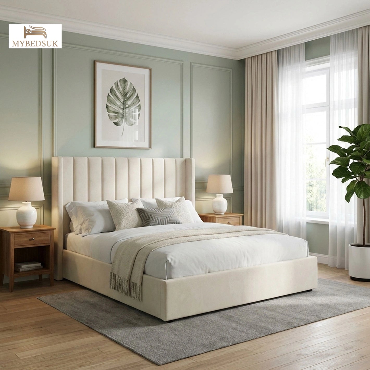 Velure Wingback Bed Frame
