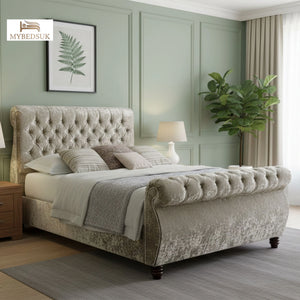 Sabrina Chesterfield Swan Bed