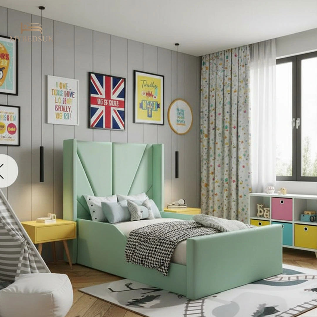 Aurora Wingback Kids Bed | Different Storage Option Available