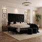 Luxury Pexel Bed with Black Border Accent