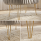 Modern Plush Velvet Baby Bassinet With Hairpin Golden Legs