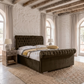 Layla Chesterfield Swan Sleigh Bed