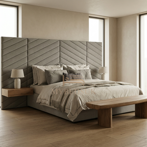 Cooper Bed Frame With Wide Headboard
