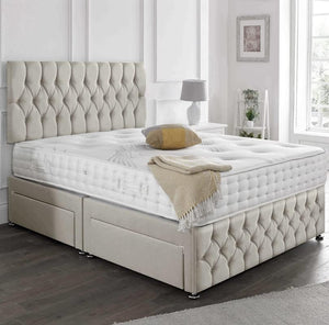 Rose Chesterfield Divan Bed