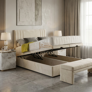 Velencia Vertical Lined Ottoman Divan Bed