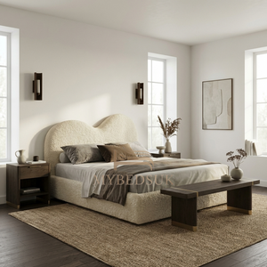 Sea Wave Teddy Boucle Bed