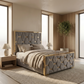 Starlight Hexagon Diamond Bed With Gold/Silver Strip