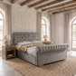 Layla Chesterfield Swan Sleigh Bed