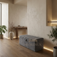 Modern Line Panel Ottoman Storage Blanket Box Footstool