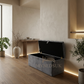 Modern Line Panel Ottoman Storage Blanket Box Footstool