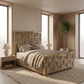 Starlight Hexagon Diamond Bed With Gold/Silver Strip