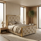 Starlight Hexagon Diamond Bed With Gold/Silver Strip
