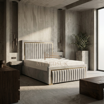 Orlena Multi Panelled Ottoman Divan Bed