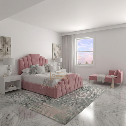Los Angeles Art Deco Step Line Bed