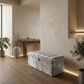 Modern Line Panel Ottoman Storage Blanket Box Footstool