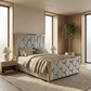 Starlight Hexagon Diamond Bed With Gold/Silver Strip