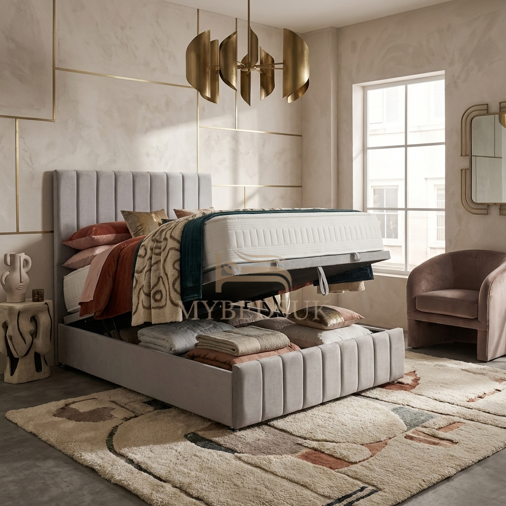 Karla Vertical Lined Ottoman Divan