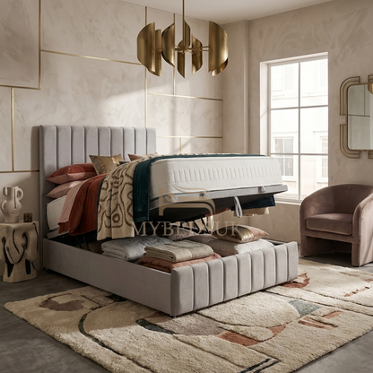 Karla Vertical Lined Ottoman Divan