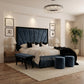 Luxury Pexel Bed with Black Border Accent