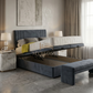 Velencia Vertical Lined Ottoman Divan Bed