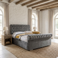 Layla Chesterfield Swan Sleigh Bed