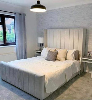 Liza Winged Panel Bed Frame